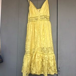 Yellow lace sundress